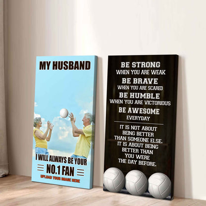 Sport Couple To My Husband Be Strong When You Are Weak Be Awesome Everyday Set 2 Canvas Wall Art