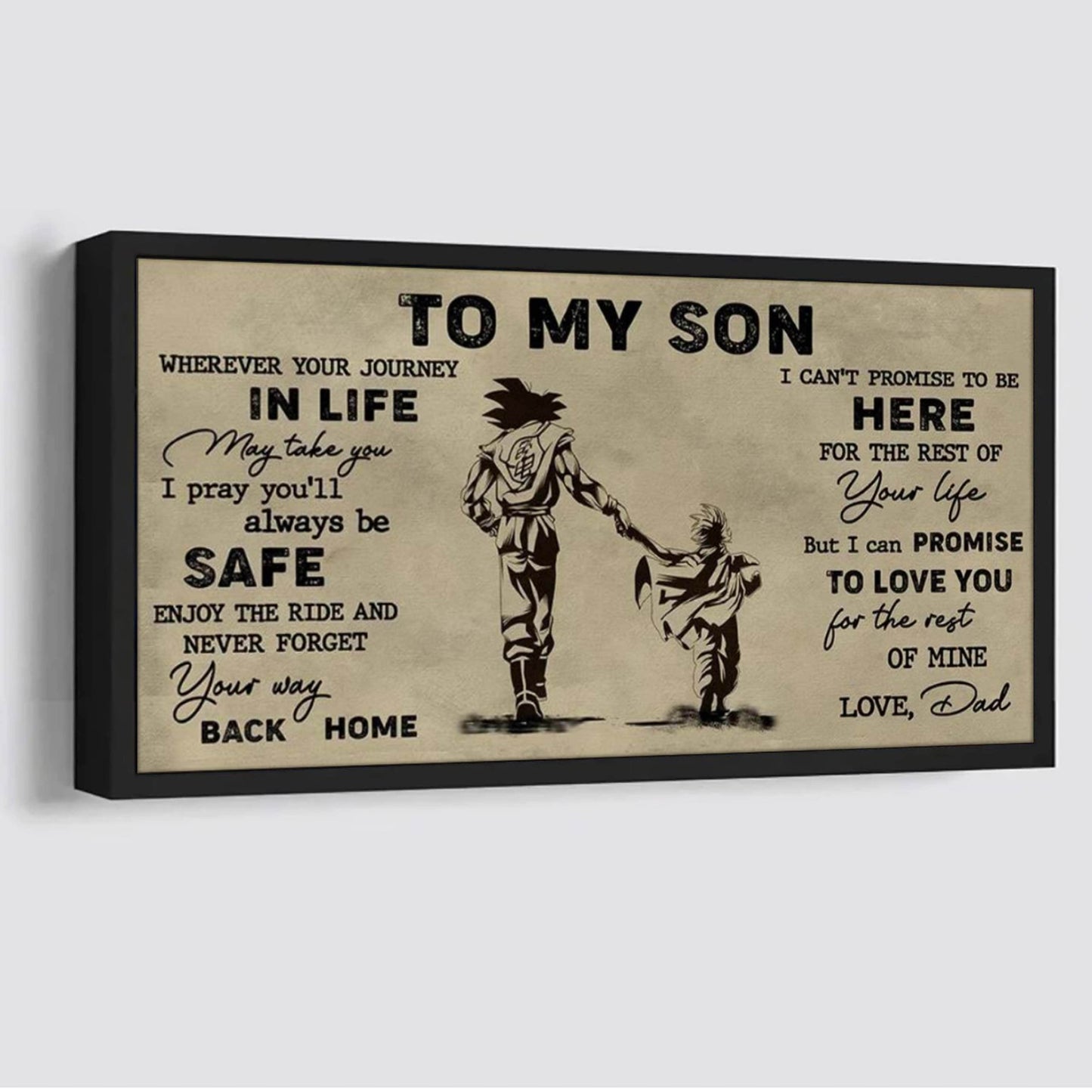 to my son- your way back home - canvas poster