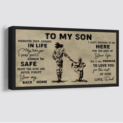 TO MY SON- YOUR WAY BACK HOME - CANVAS POSTER