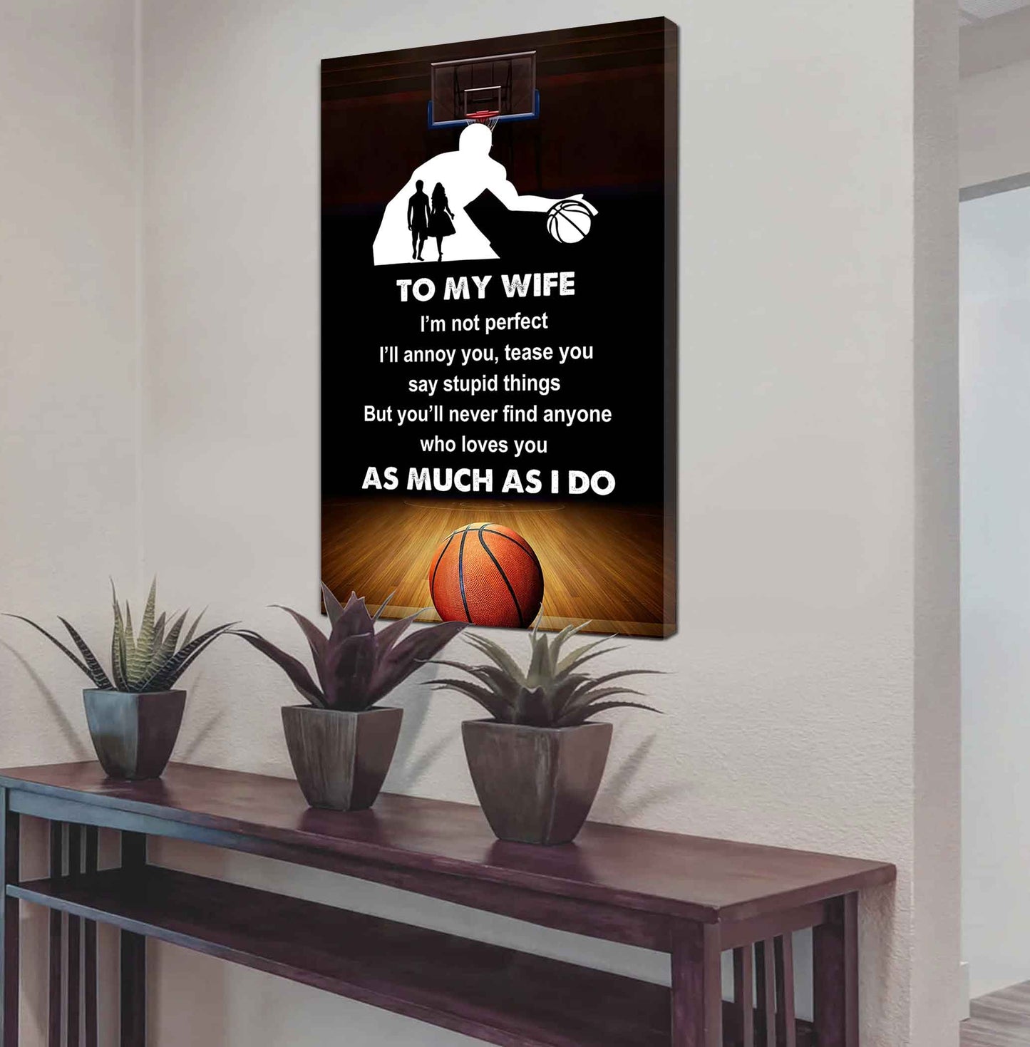 sport poster canvas to my wife i am not perfect gift for your wife