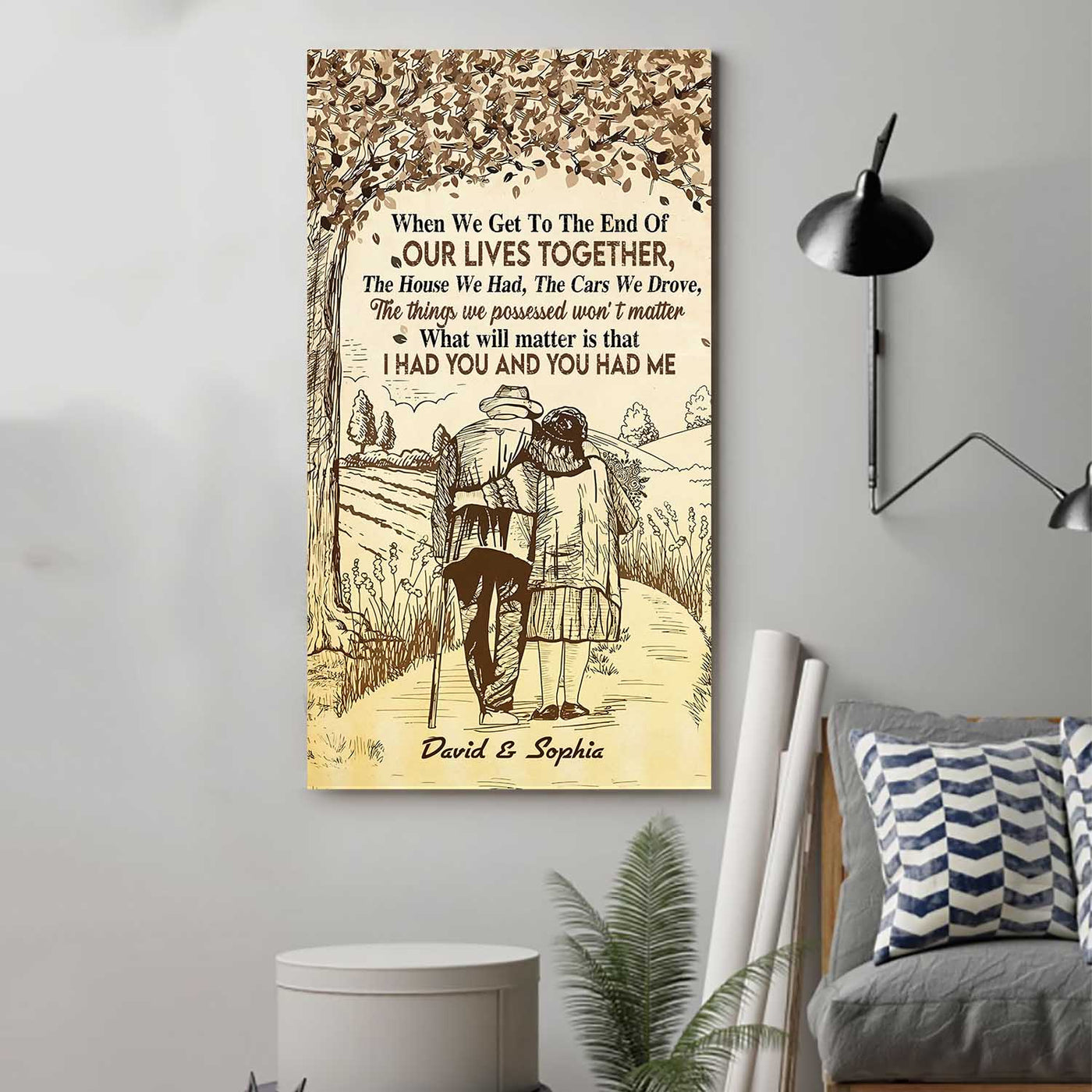 drb vgt- i had you and you had me wife and husband - vertical poster canvas, gift for your darling