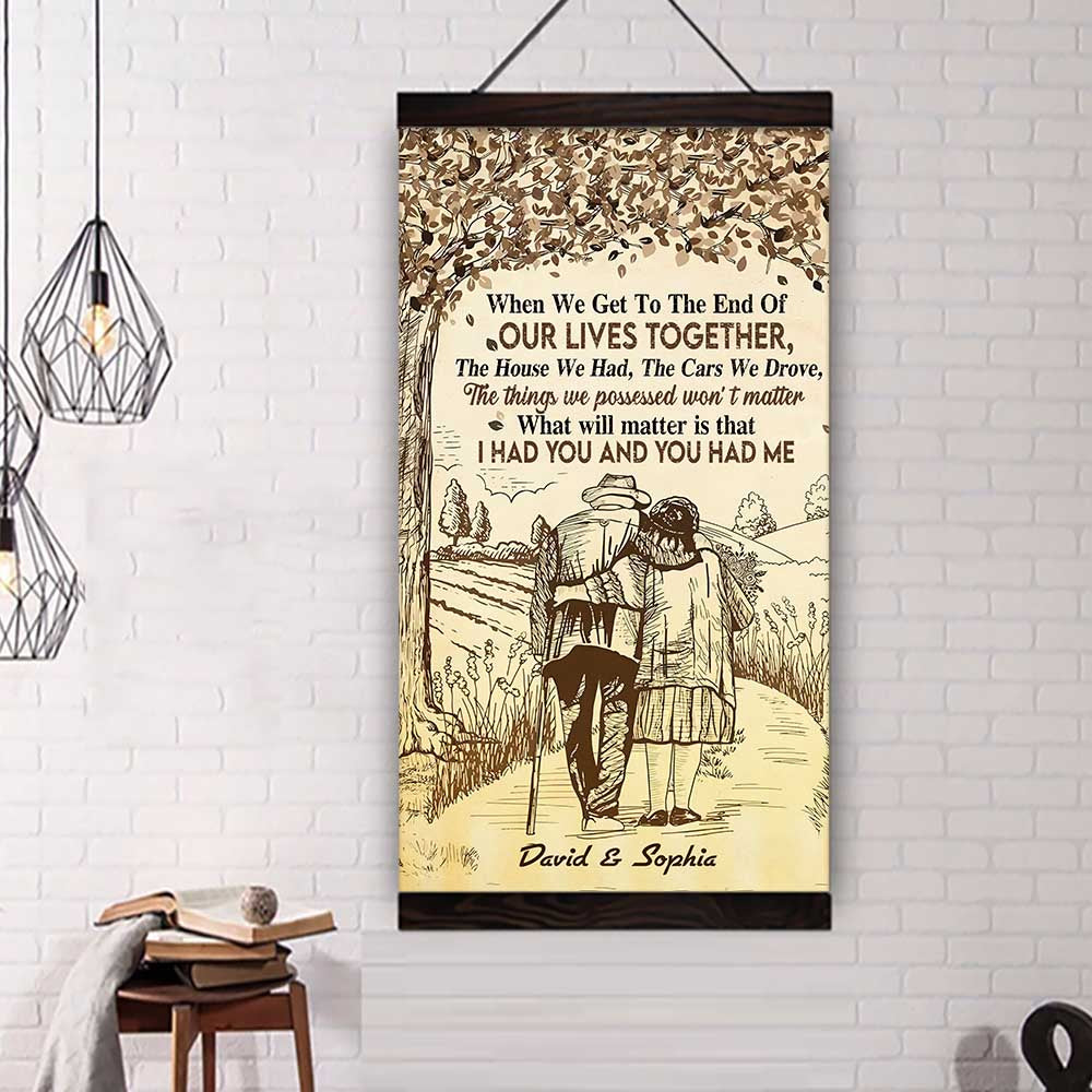 drb vgt- i had you and you had me wife and husband - vertical poster canvas, gift for your darling