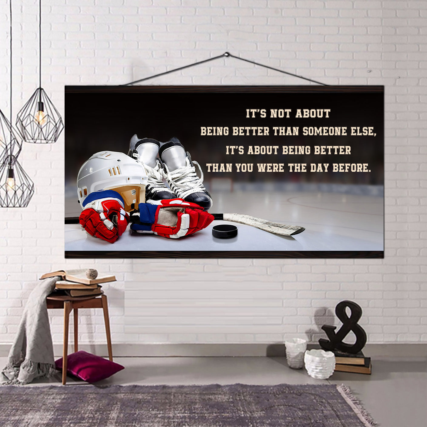 hockey it is not about being better than someone else it is about being better than you were the day before