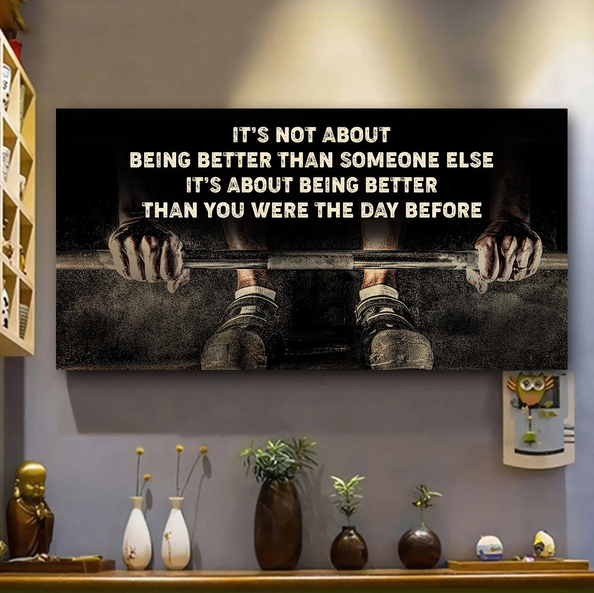 customizable weightlifting it is not about being better than someone else it is about being better than you were the day before