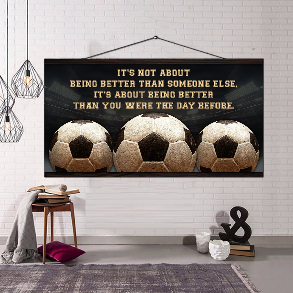 soccer it is not about being better than someone else it is about being better than you were the day before