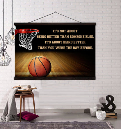 Basketball customizable poster canvas