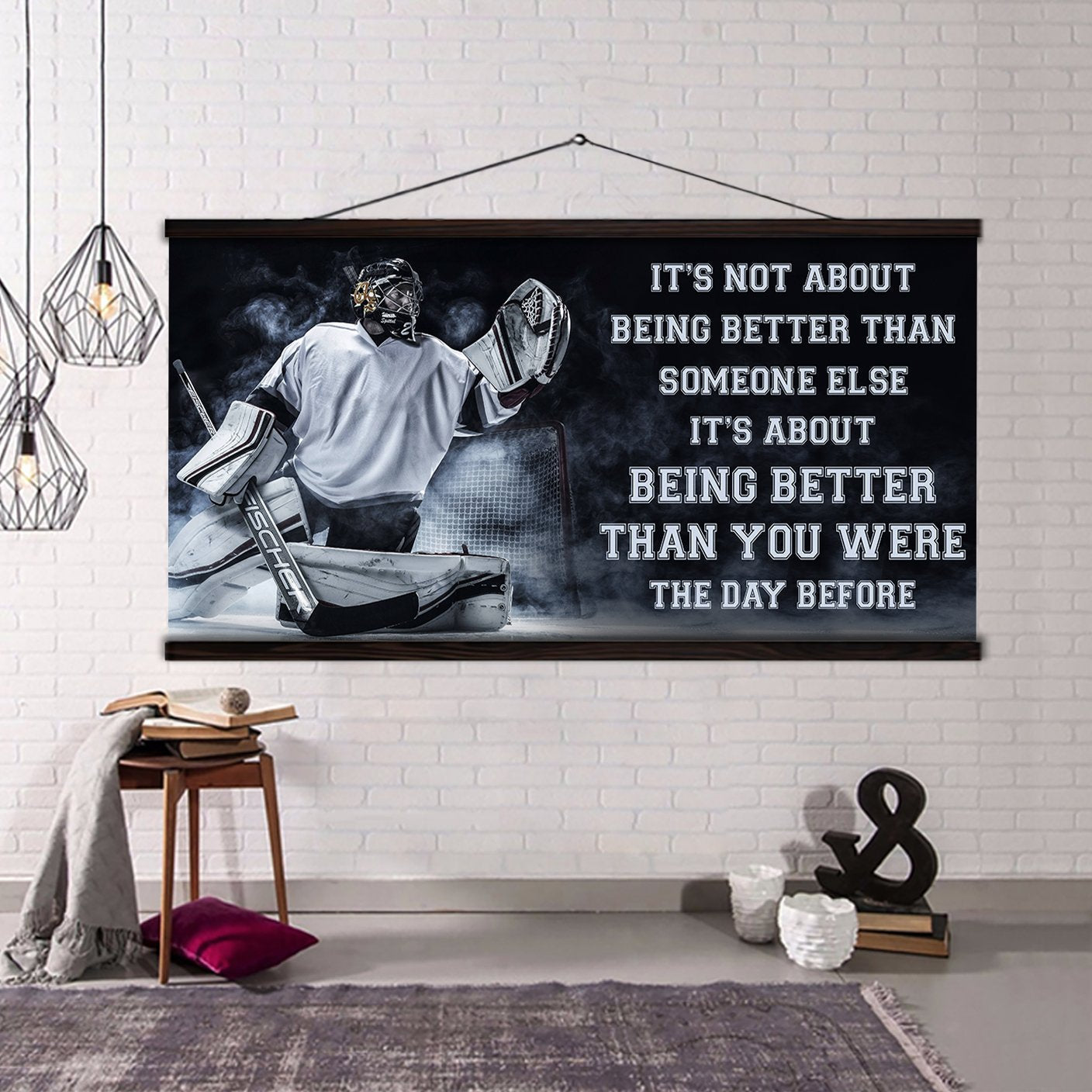 hockey the only person you should try to be better