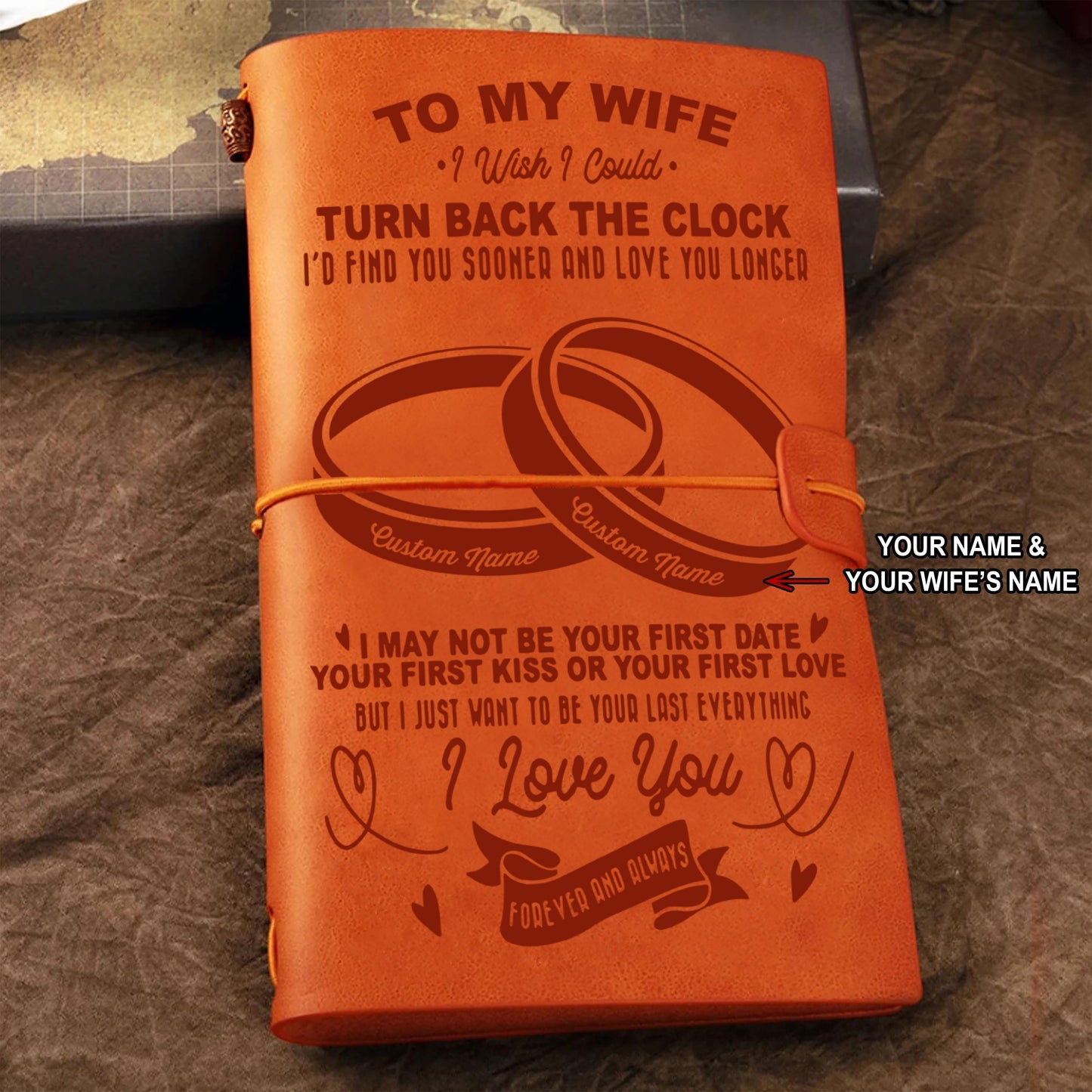 valentines gifts-vintage journal husband to wife- marrying you was one of the best decision i ever made