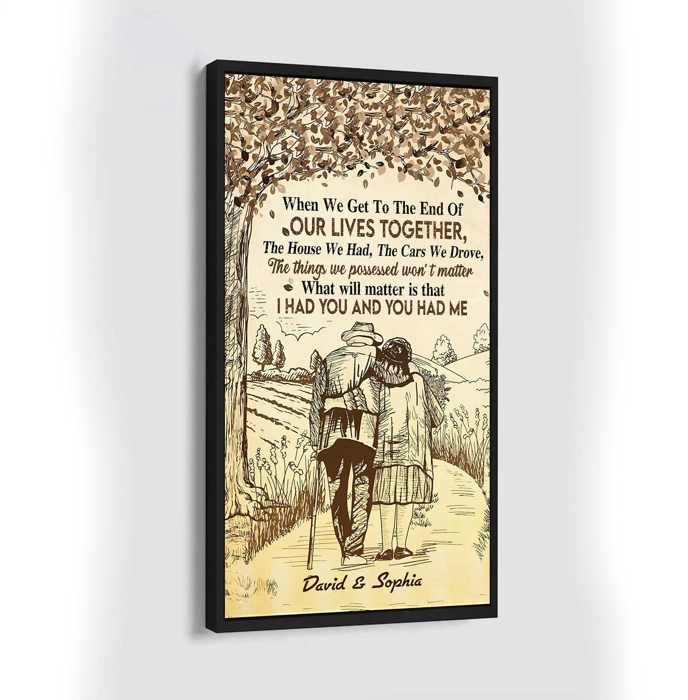 drb vgt- i had you and you had me wife and husband - vertical poster canvas, gift for your darling