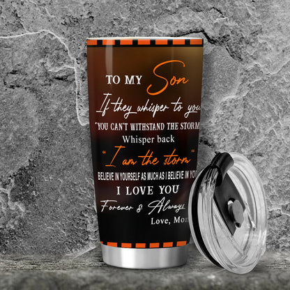 Customizable basketball tumbler, gifts from dad mom to son- It is not about better than someone else, It is about being better than you were the day before, I will always be your no 1 fan