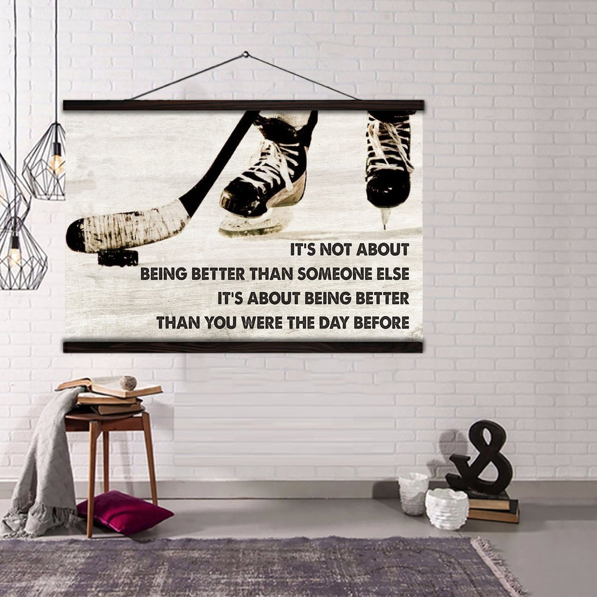 racing customizable poster canvas - it is not about better than someone else, it is about being better than you were the day before