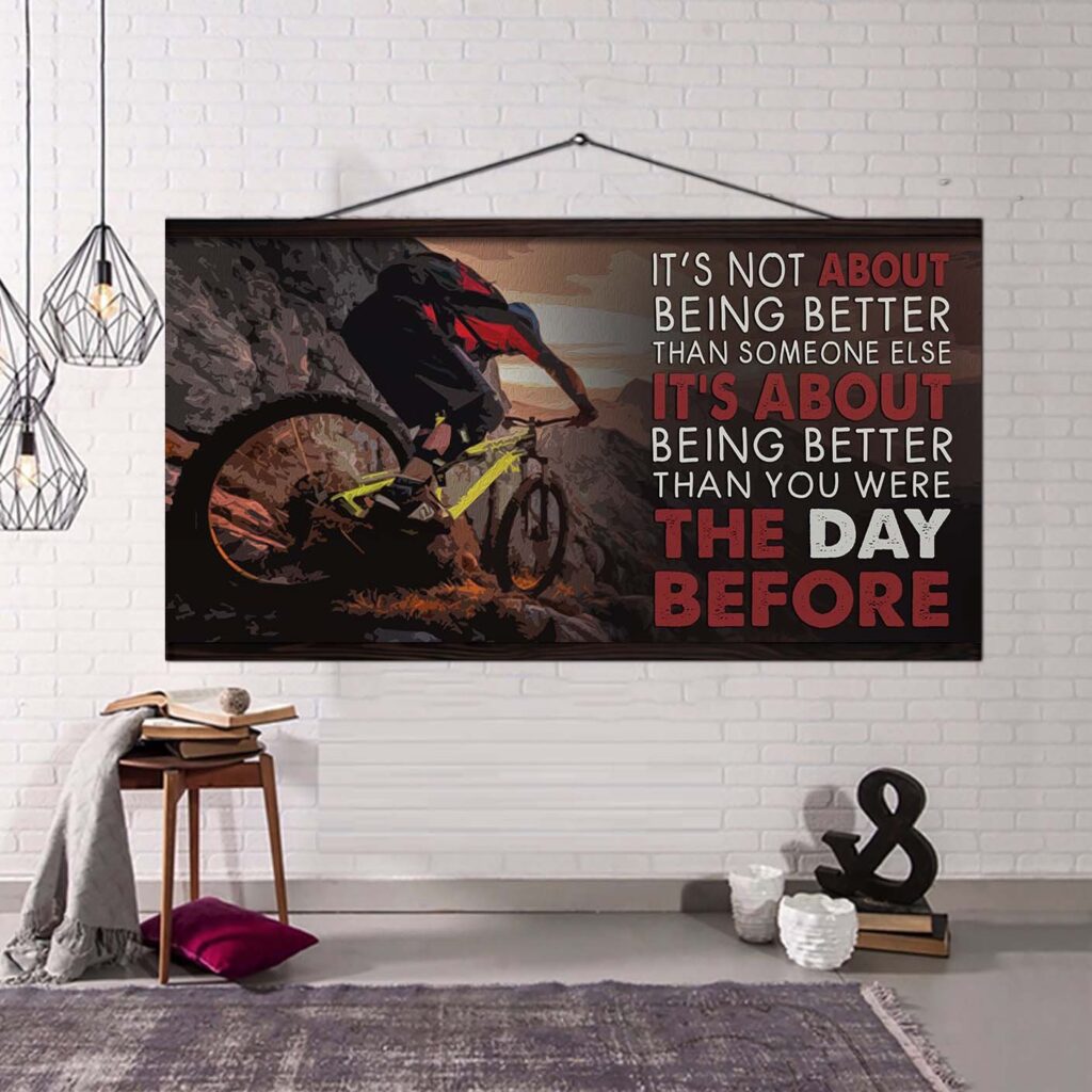 customizable mountain biking poster – it’s not about