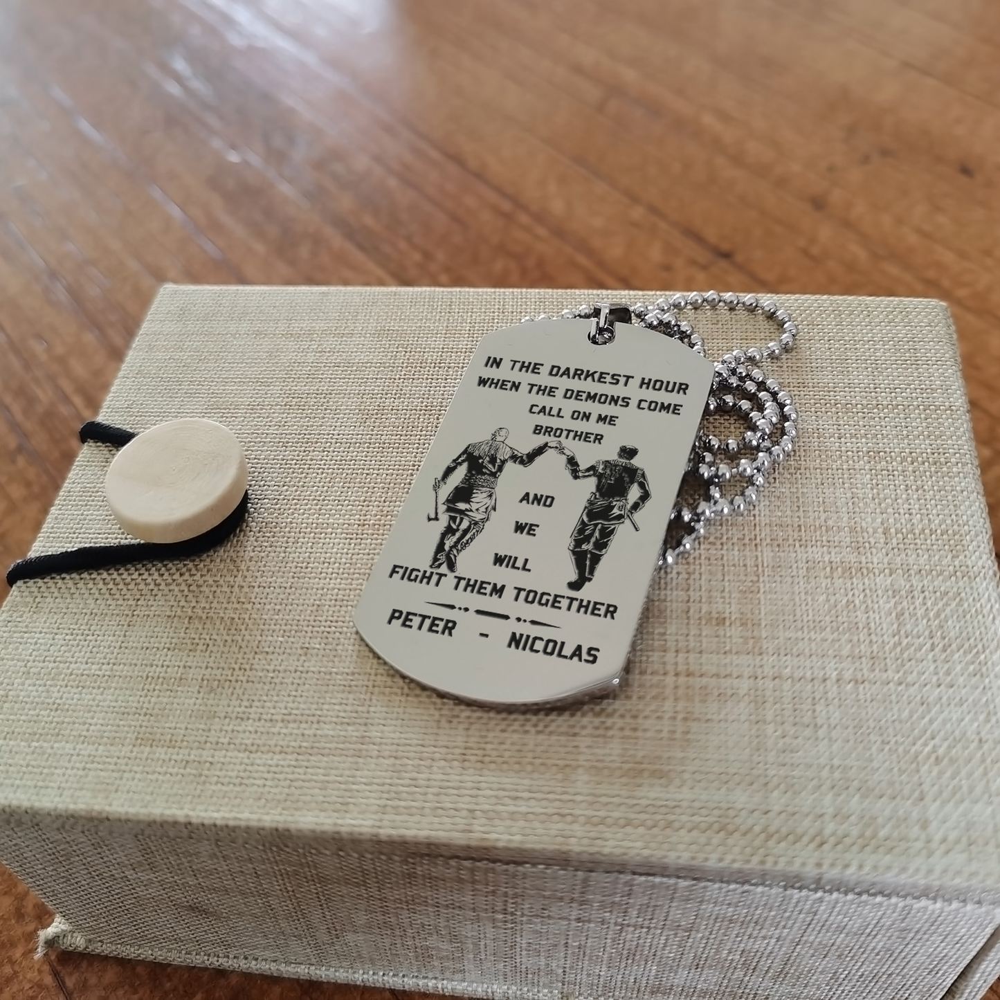 soldier call on me brother engraved dog tag veteran day gifts