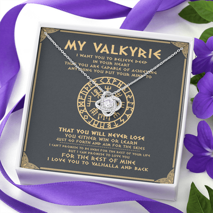 Viking love knot necklace dad to daughter- to my daughter i want you to believe deep in your heart that you are capable