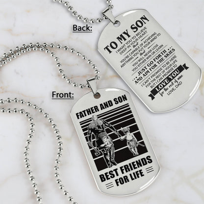 HM12 - Customizabled Double Sided Dog Tag Father And Son Best Friends For Life