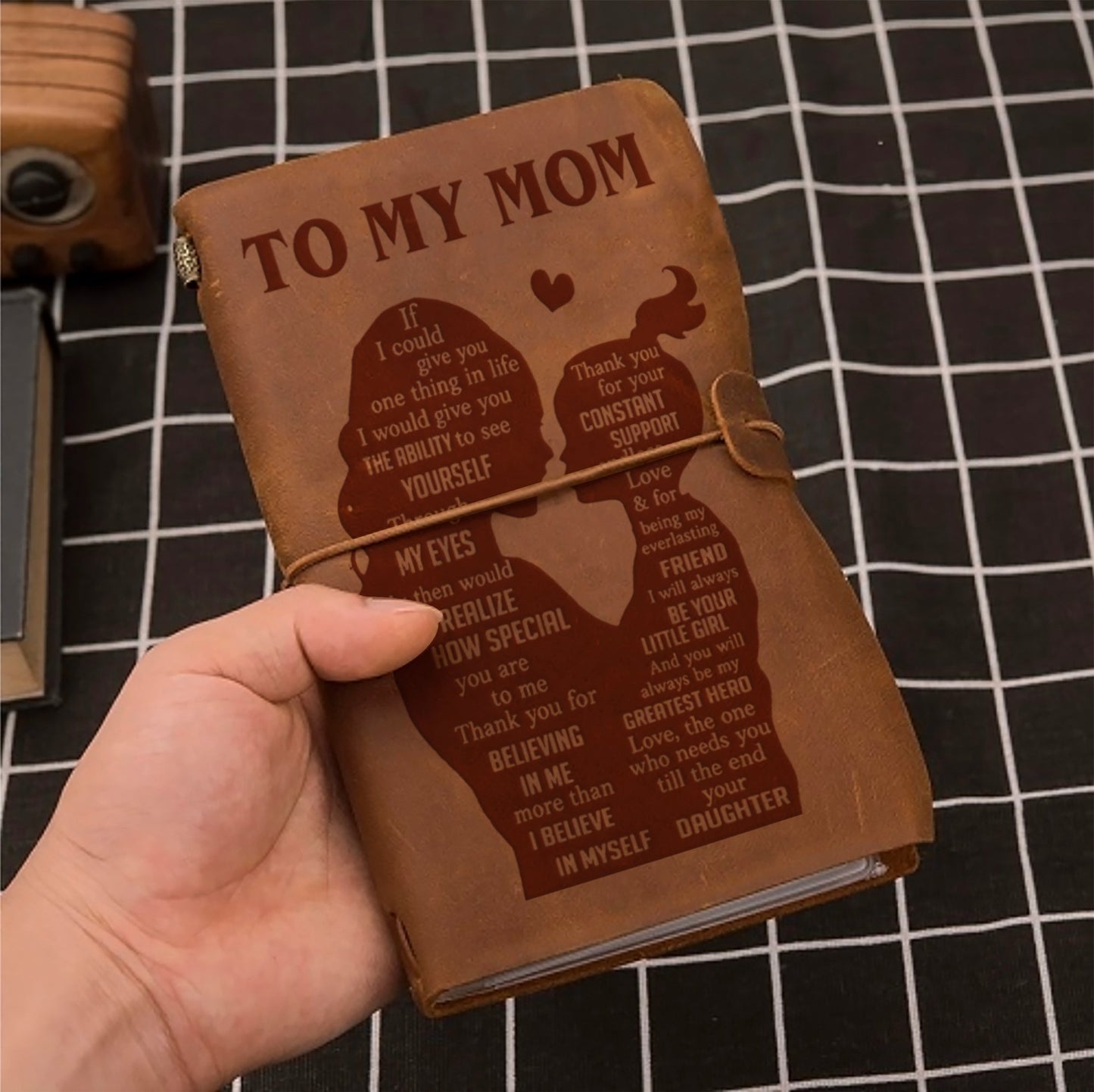 leather journal notebook from daughter to mother