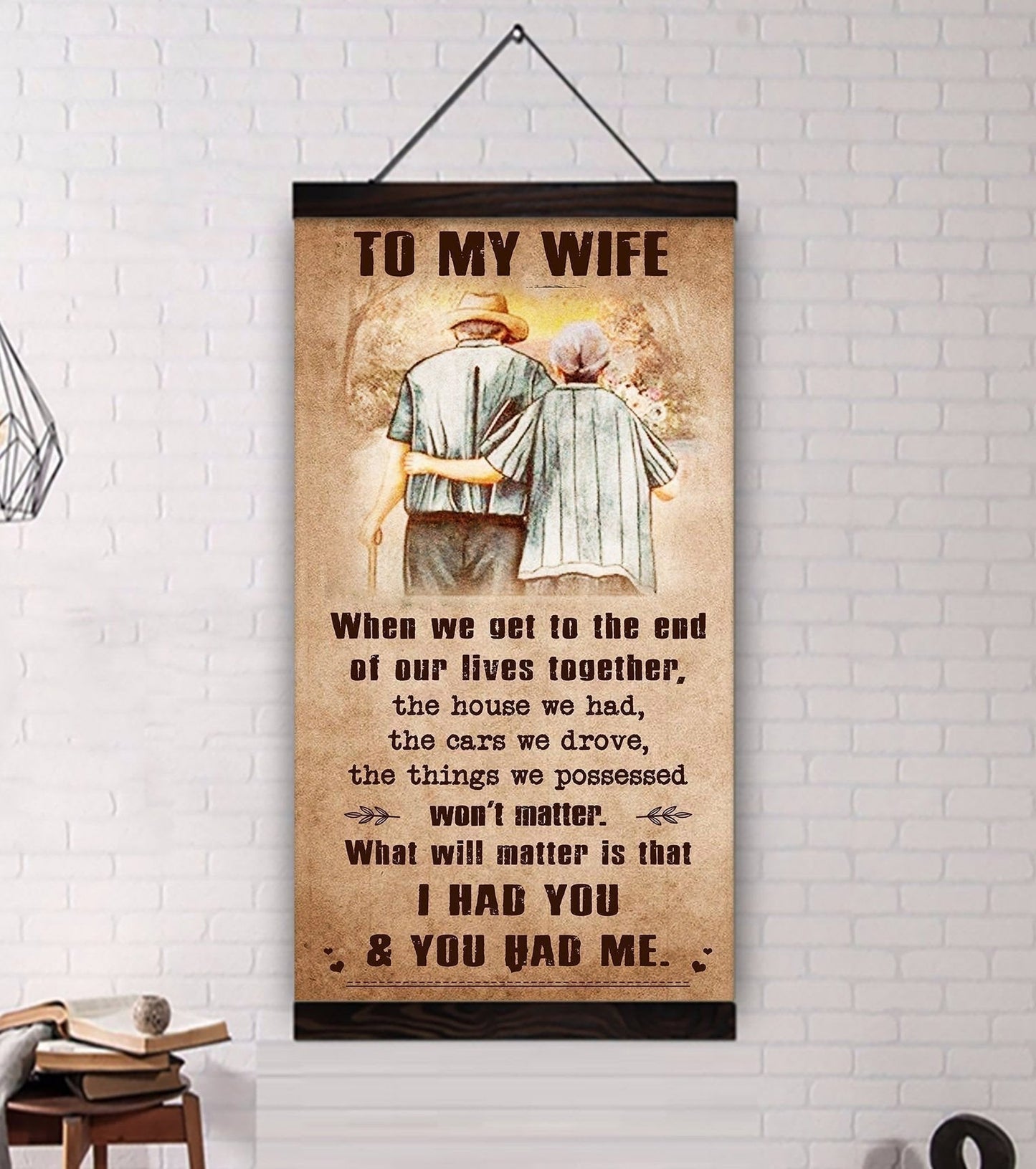 drb vgt- i had you and you had me wife and husband - vertical poster canvas, gift for your darling