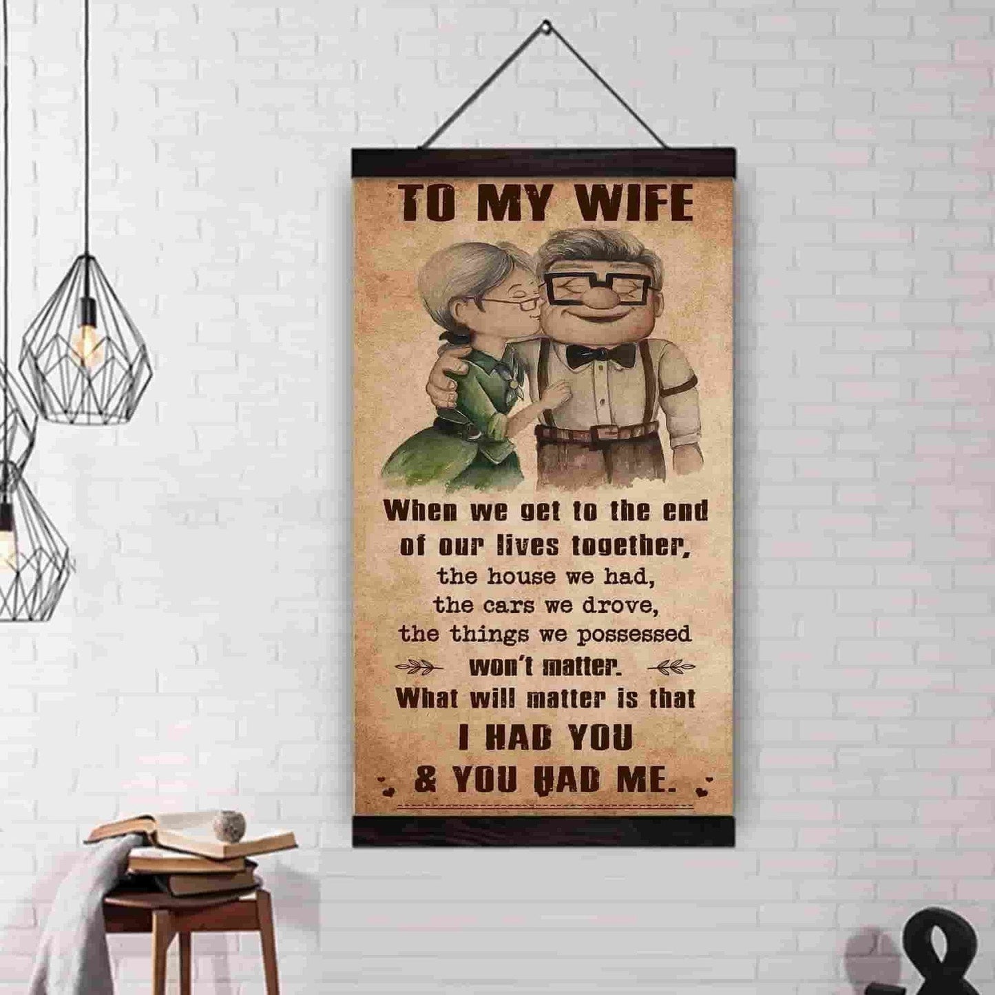 i had you and you had me wife and husband - vertical poster canvas, gift for your darling