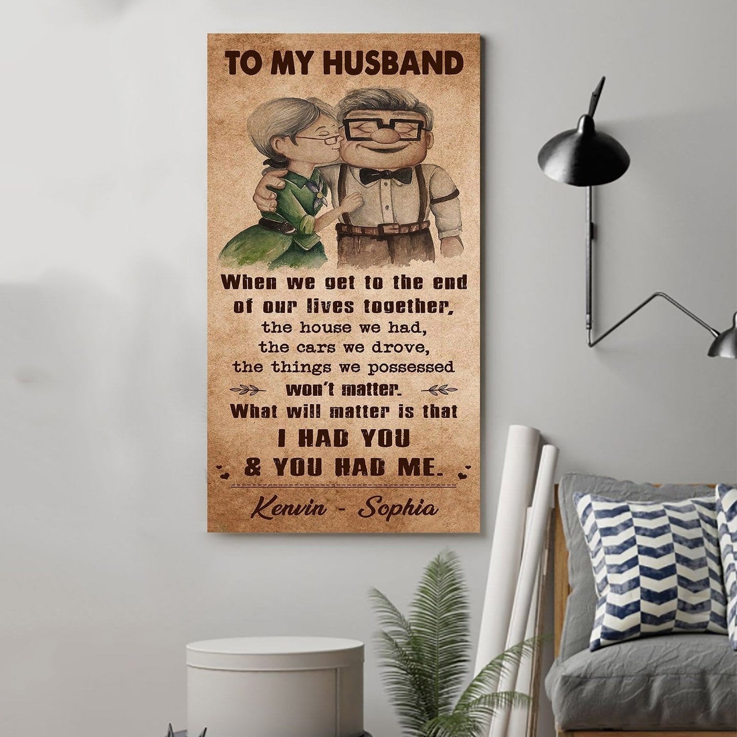 i had you and you had me wife and husband - vertical poster canvas, gift for your darling