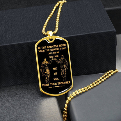 Military Chain (18K Gold Plated)-gifts from brother, Photo upload