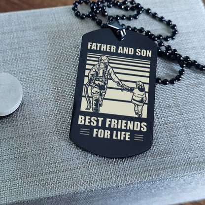 HM12 - Customizabled Double Sided Dog Tag Father And Son Best Friends For Life