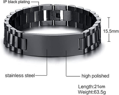 Samurai Personalized Double Sided Bracelet Father And Son Best Friends For Life - Message on the back side