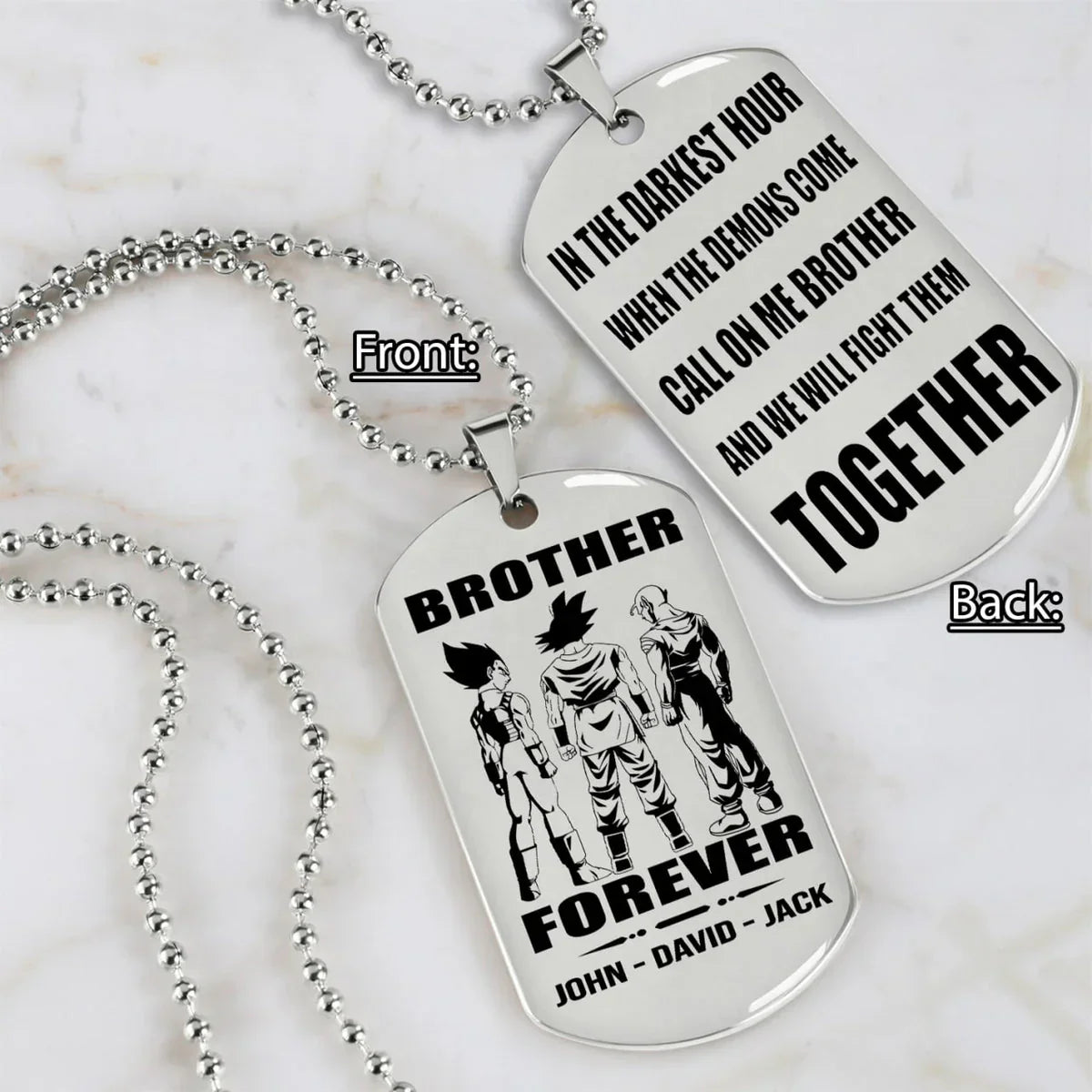 all team engraved double sided dog tag call on me brother gift for brother dog tag for brother