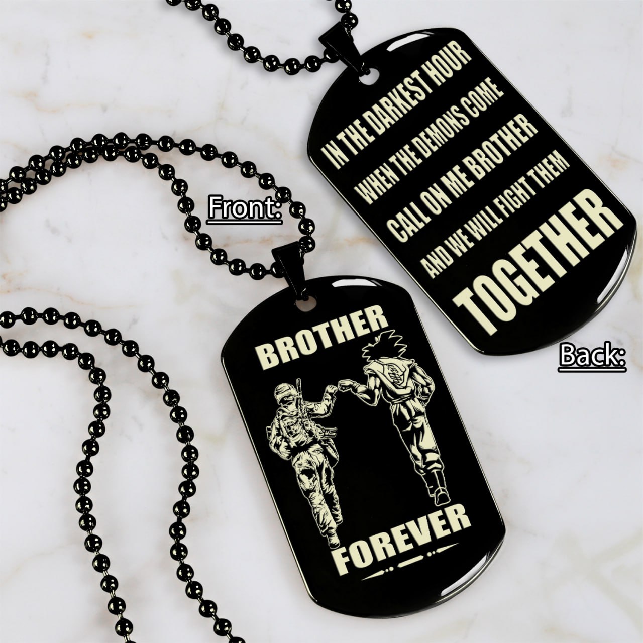 mix engraved double sided dog tag call on me brother gift for your brother