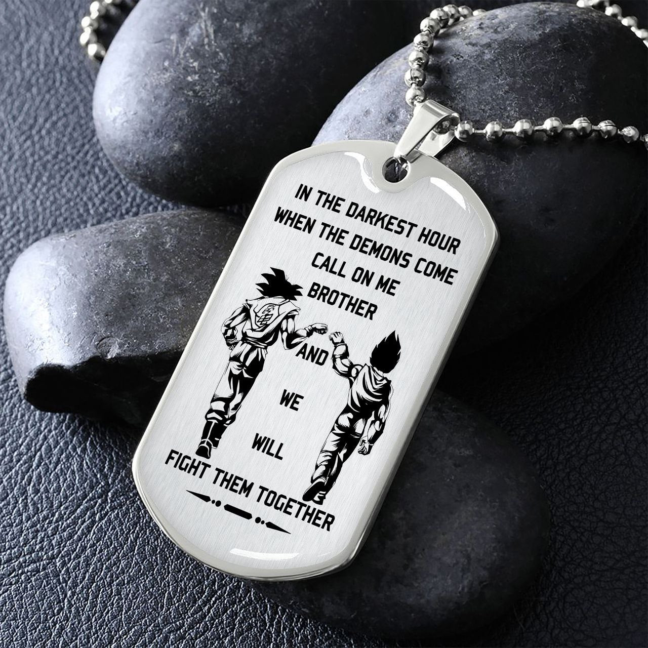 military chain gifts from brother in the darkest hour, when the demons come call on me brother and we will fight them together