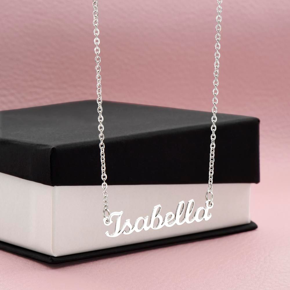 custom name necklace with message card best gift for chirstmas