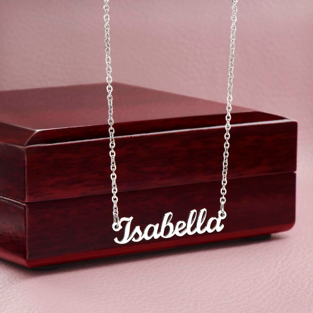 custom name necklace with message card best gift for chirstmas