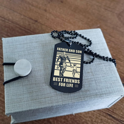 HM12 - Customizabled Double Sided Dog Tag Father And Son Best Friends For Life